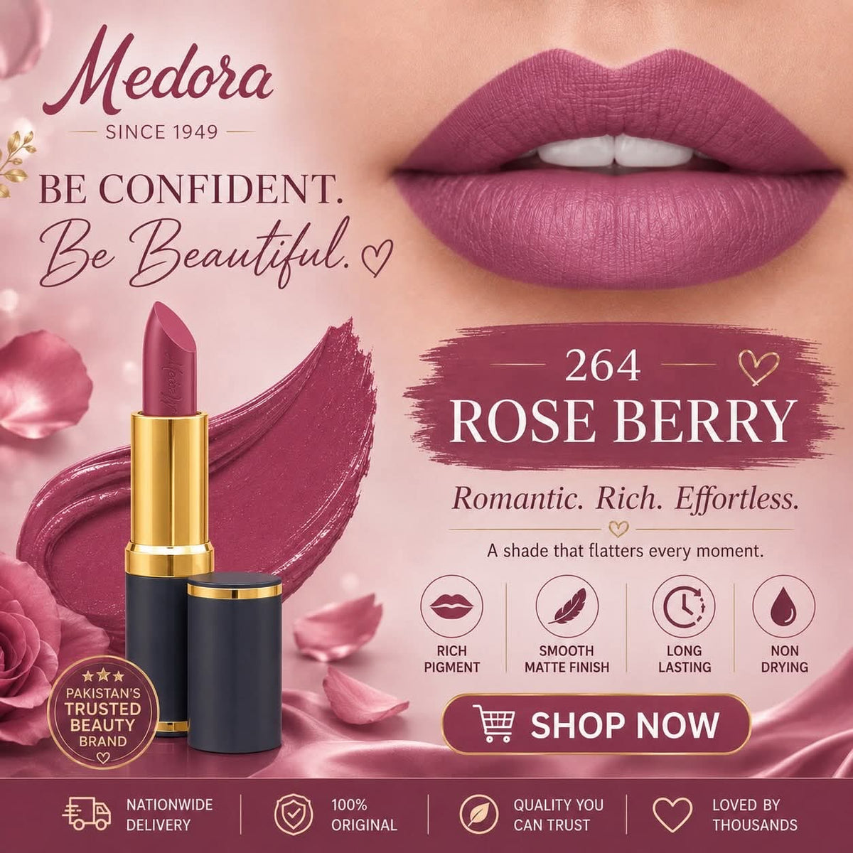 Medora Matte Lipsticks Collection