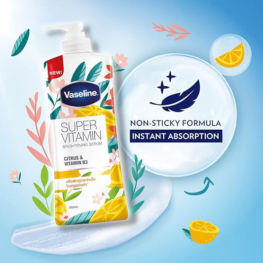 Vaseline Super Vitamin Brightening Serum Citrus & Vitamin B3 360 ml