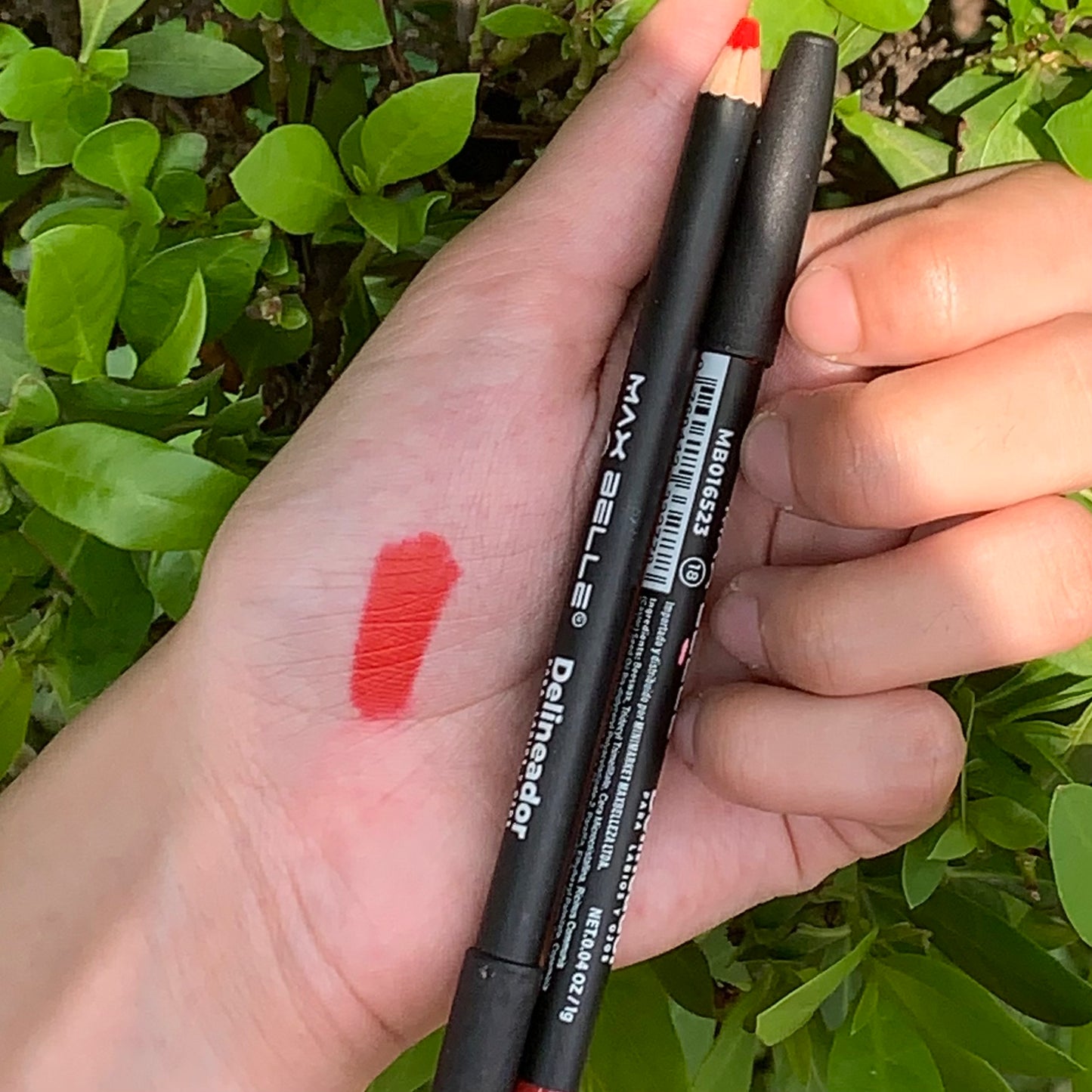 red lip liner pencil