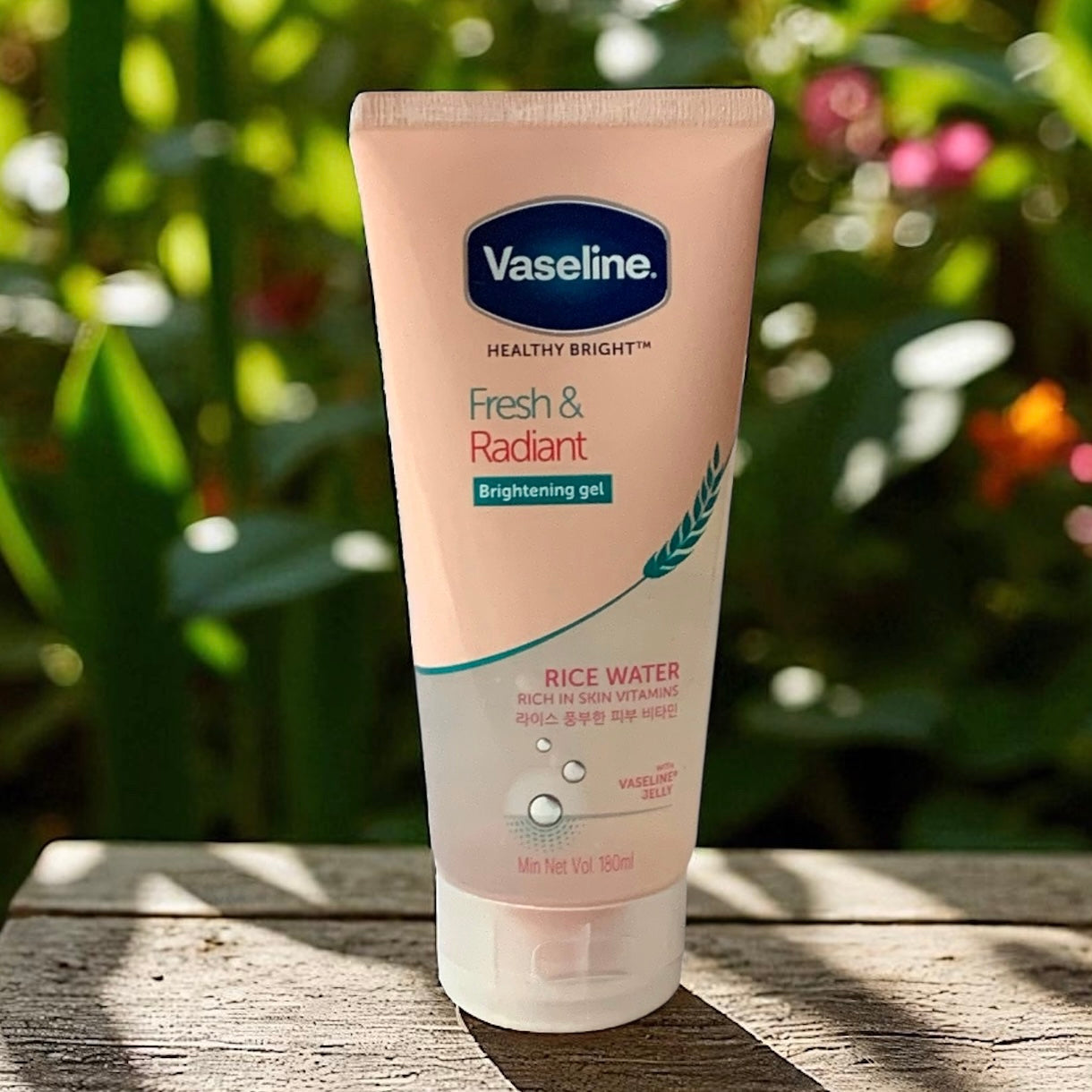 vaseline fresh & radiant brightening gel  with rice water