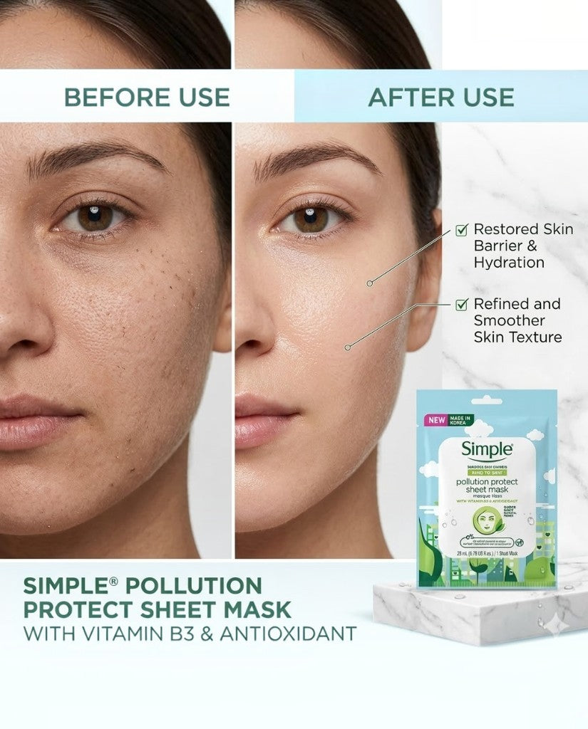 Simple Face Sheet Mask Made In Korea