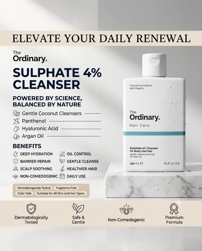 The Ordinary sulphate 4% cleanser for body and hair Cleanser