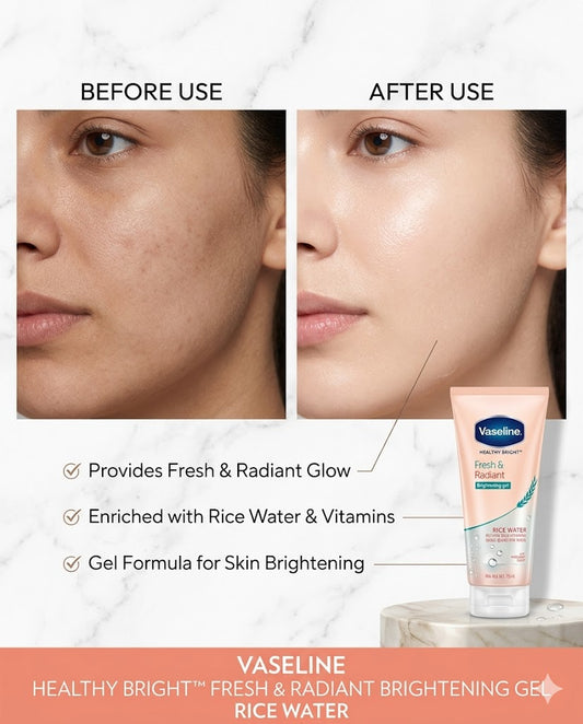 Vaseline Fresh & Radiant Brightening Gel Rice Water