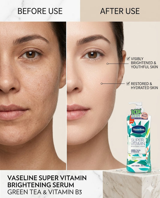 Vaseline Super Vitamin Brightening Serum Green Tea & Vitamin B3 360 ml