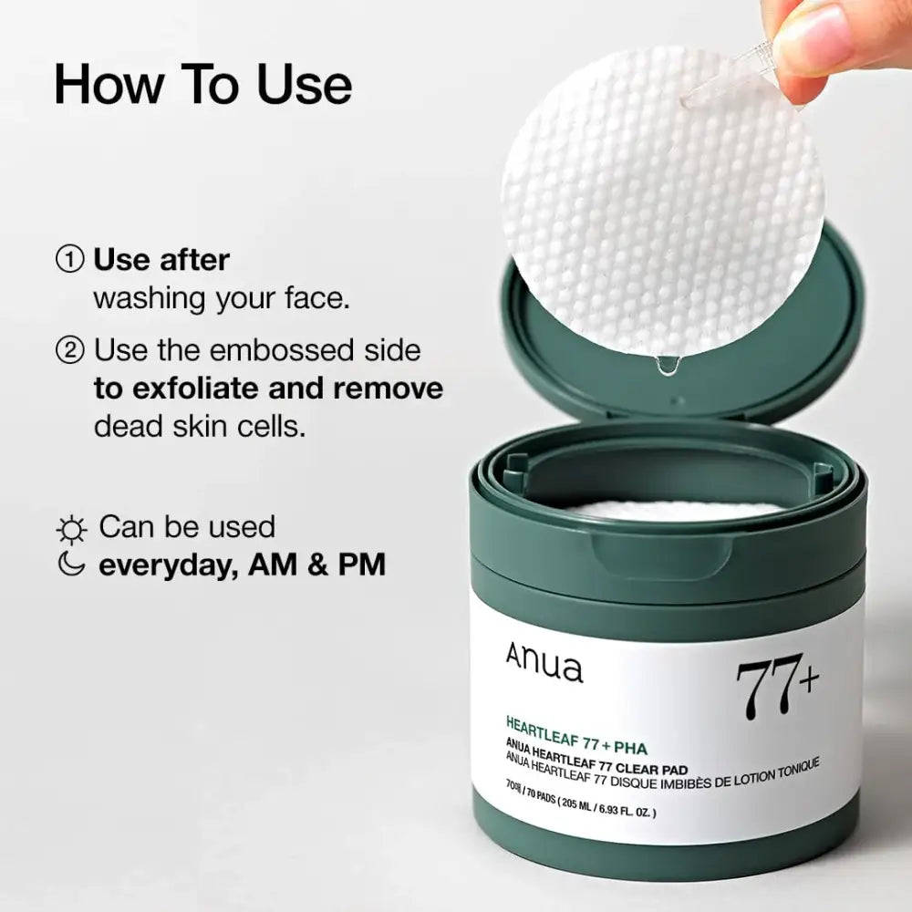 Anua Heart Leaf 77% Clear Pad 160ml - skin clear pads