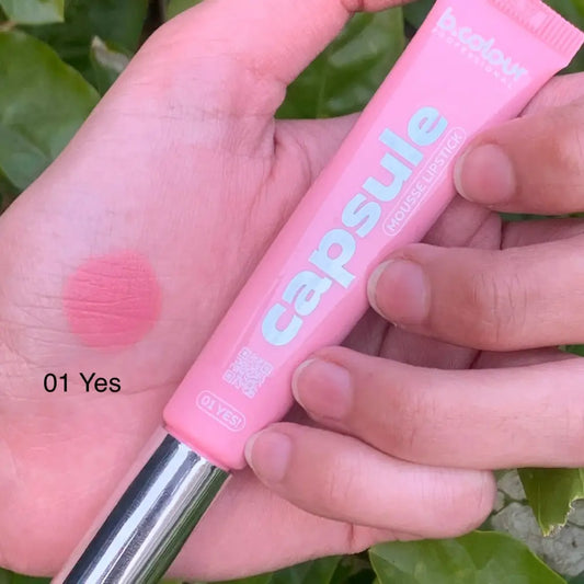 b.colour Capsule Lip & Check Blush + Lipstics - 01 yes - Lipstick