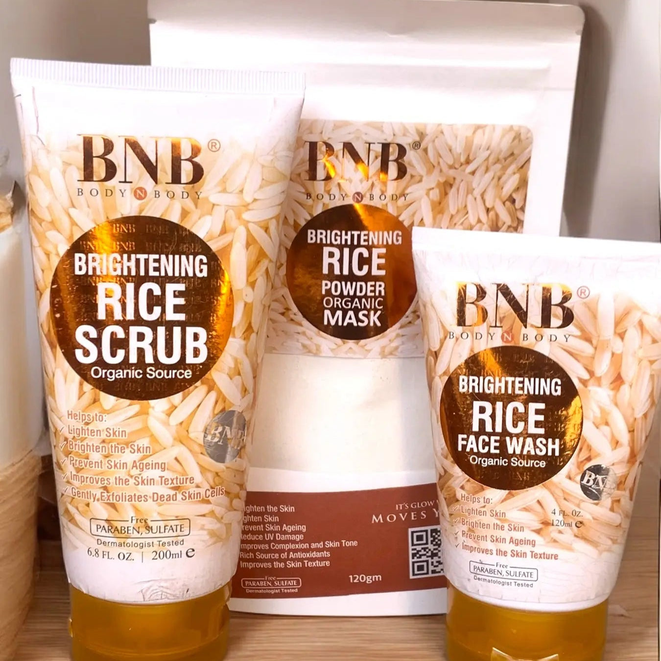 BNB Rice Brightening Glow Kit