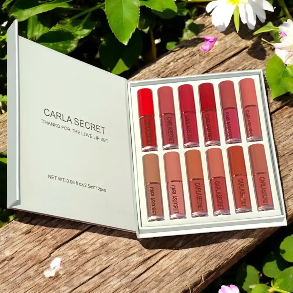 carla secret matte lipgloss pack 12 different shades