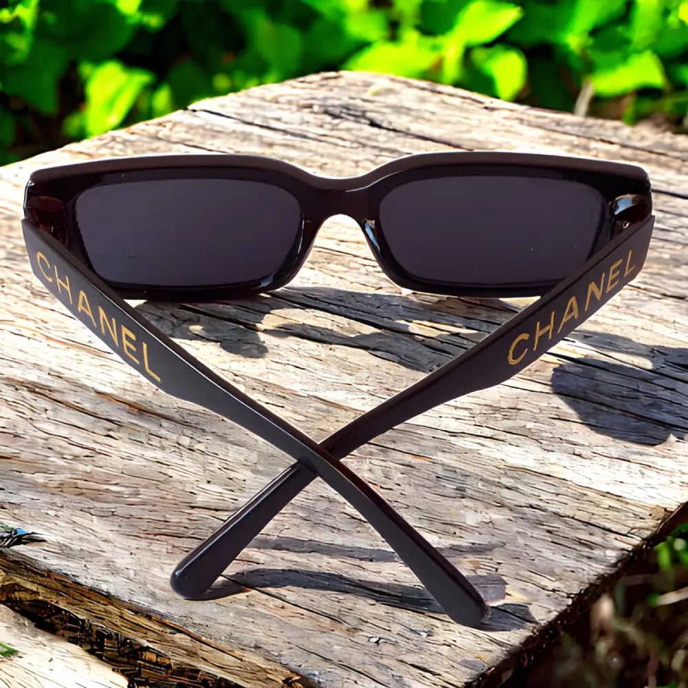 Chanel Sunglasses With Leather Case & Box - sunglasses