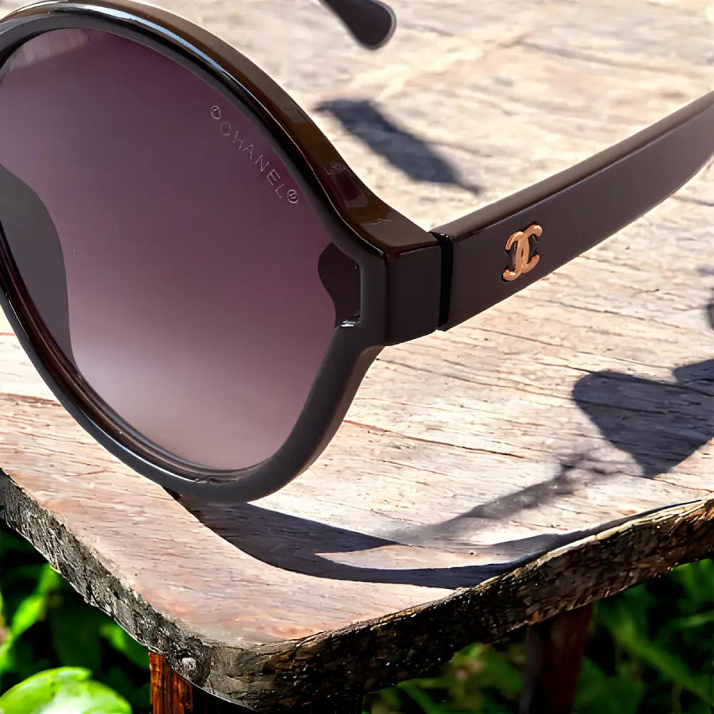 Chanel Sunglasses With Leather Case & Box - sunglasses