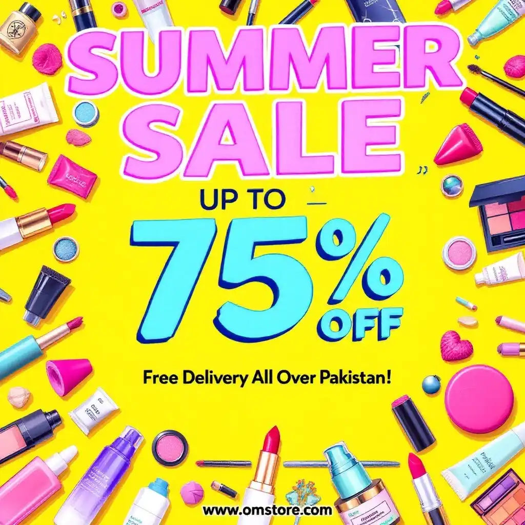 Cosmetics summer sale advertisement.