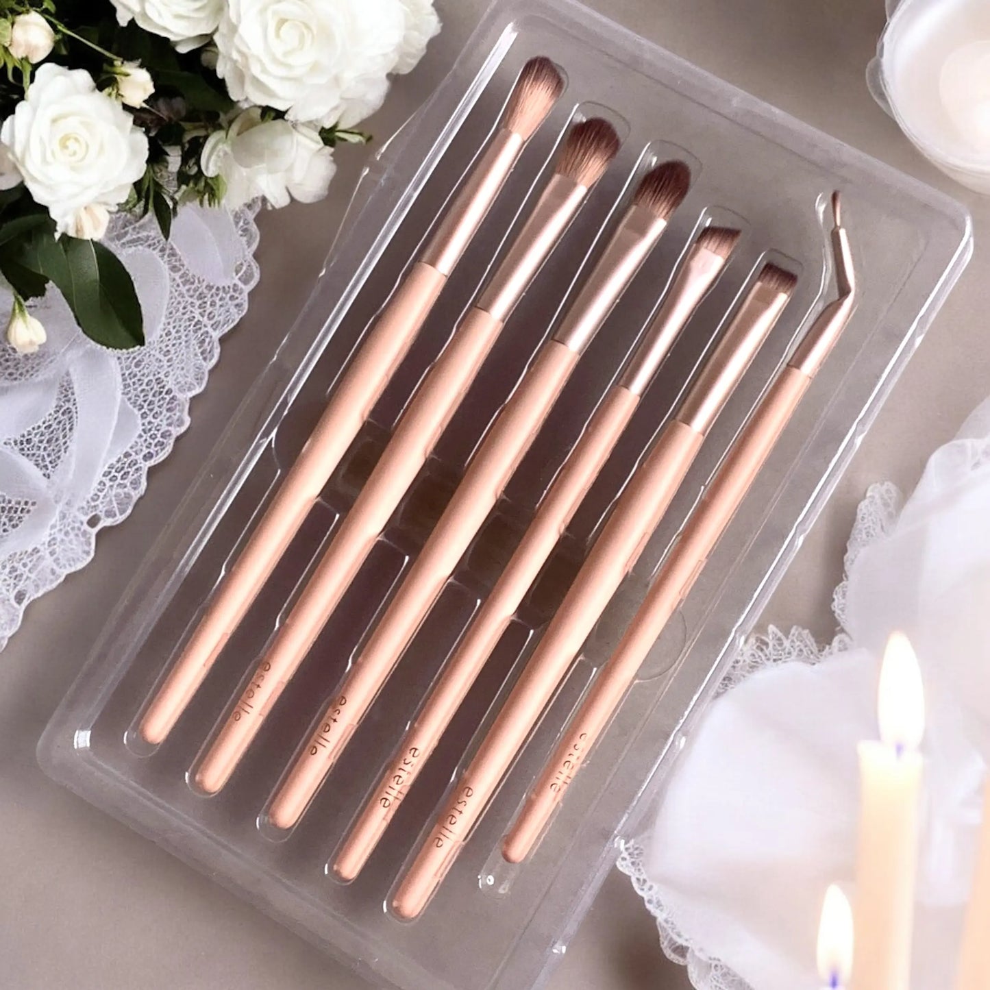 Estelle Eyeshadow Eyeliner 6 piece Brush Set
