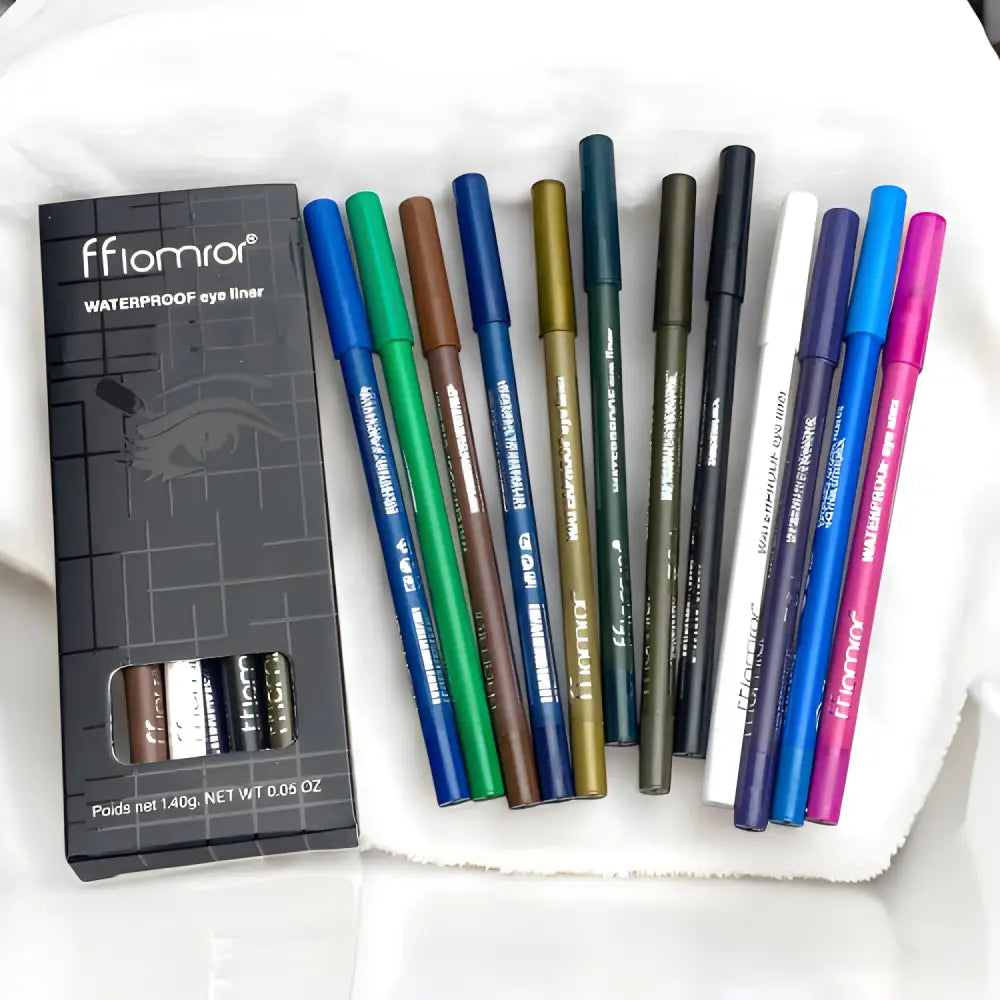 ffiomror Waterproof Multi Color Eye Liner Pack Of 12 - Eyeliner