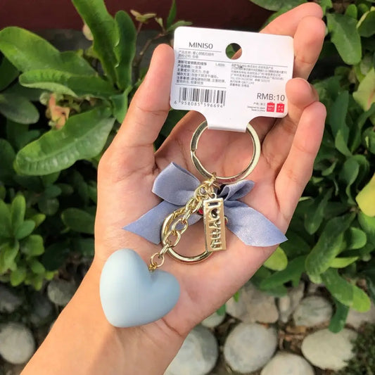 I love you Heart key chain - Gray - Key chain