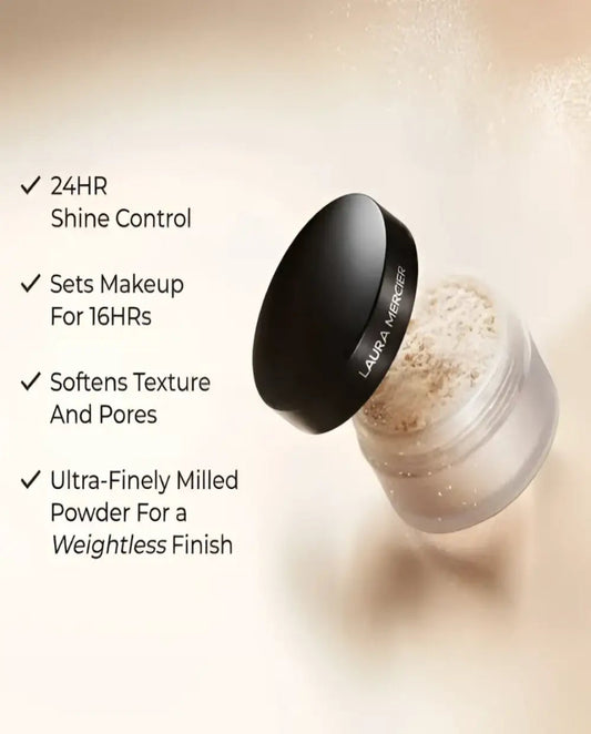 laura mercier Translucent Makeup Loose Powder (brown packaging) - Fair Shade - makeup setting powder