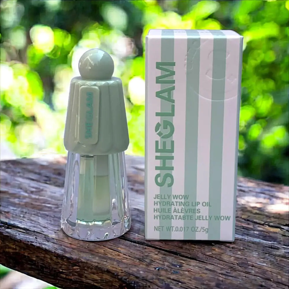 She Glam Jelly Wow Hydrating Lip Oil green apple envy
