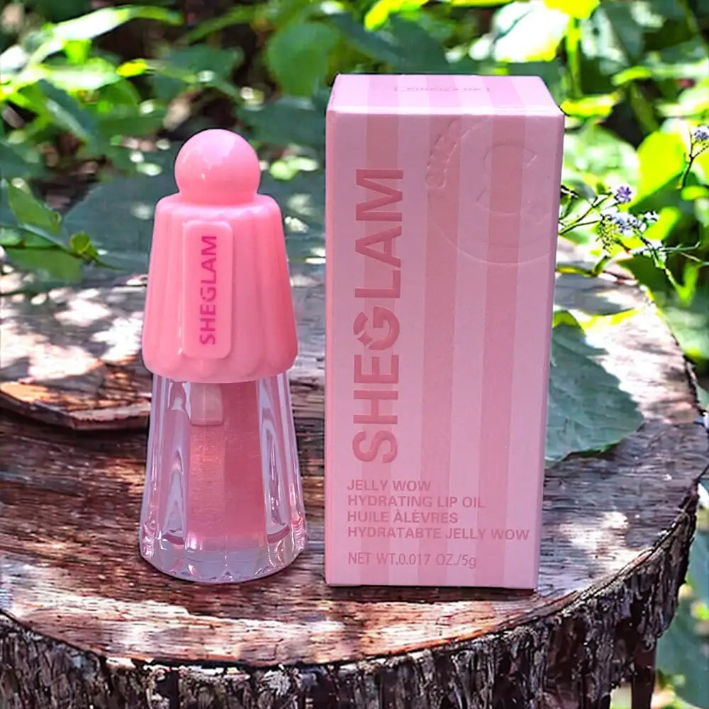 She Glam Jelly Wow Hydrating Lip Oil pinkies up