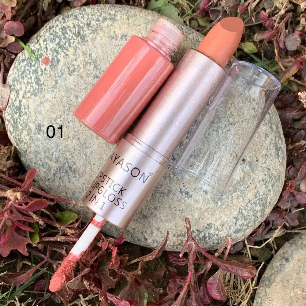 Teayason 2 in 1 matte lipgloss & lipstick - 01