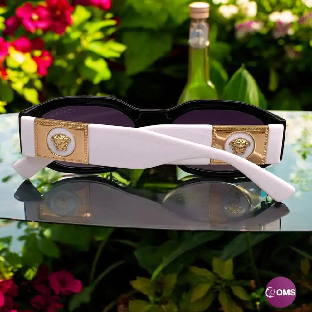 Versace Sunglasse + Leather Pouch & Box - sunglasses