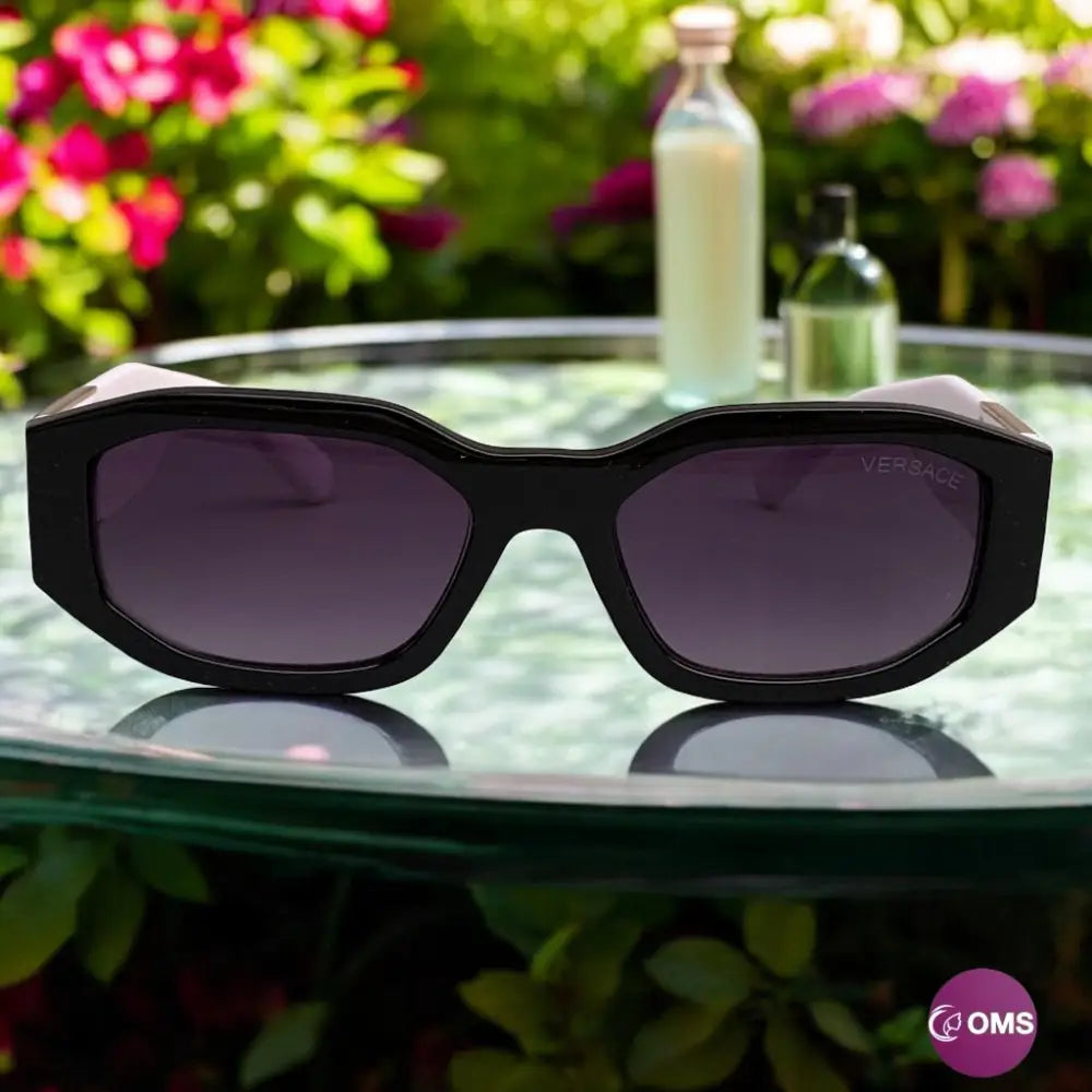 Versace Sunglasse + Leather Pouch & Box - sunglasses