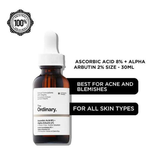 THE ORDINARY ASCORBIC ACID 8% + ALPHA ARBUTIN 2% benefits