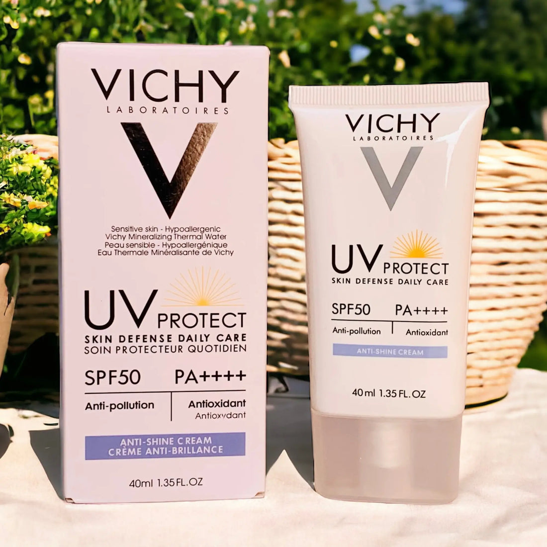 Vichy uv protect skin defense daily care anti shine cream ingredients |Benefits |Uses|Details