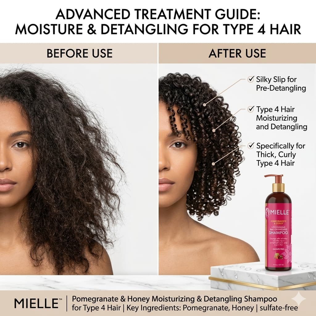 MIELLE Pomegranate & Honey Sulfate Free Shampoo 355ml