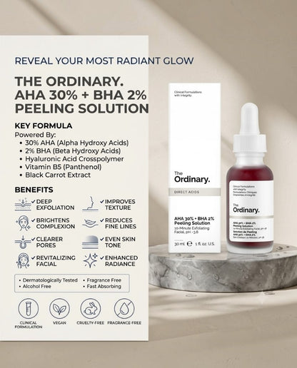 THE ORDINARY PEELING SOLUTION AHA 30% + BHA 2% - 30ML