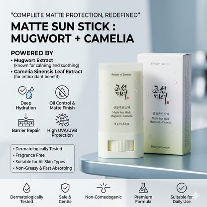 Beauty Of Joseon Matte Sunblock Stick Mugwort+Camelia