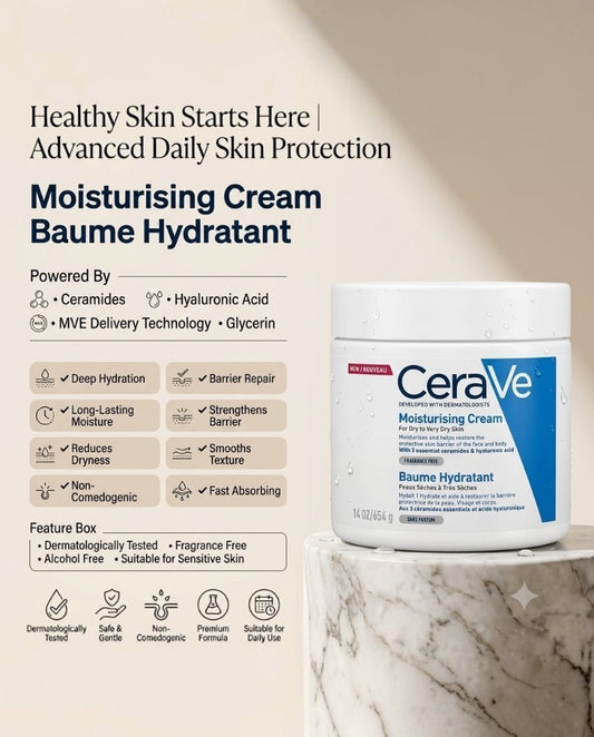 CeraVe Moisturizing Cream 454g Made In France
