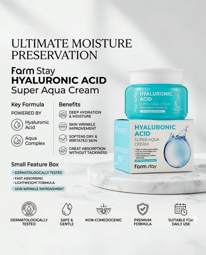 Farm Stay HYALURONIC ACID Aqua Cream