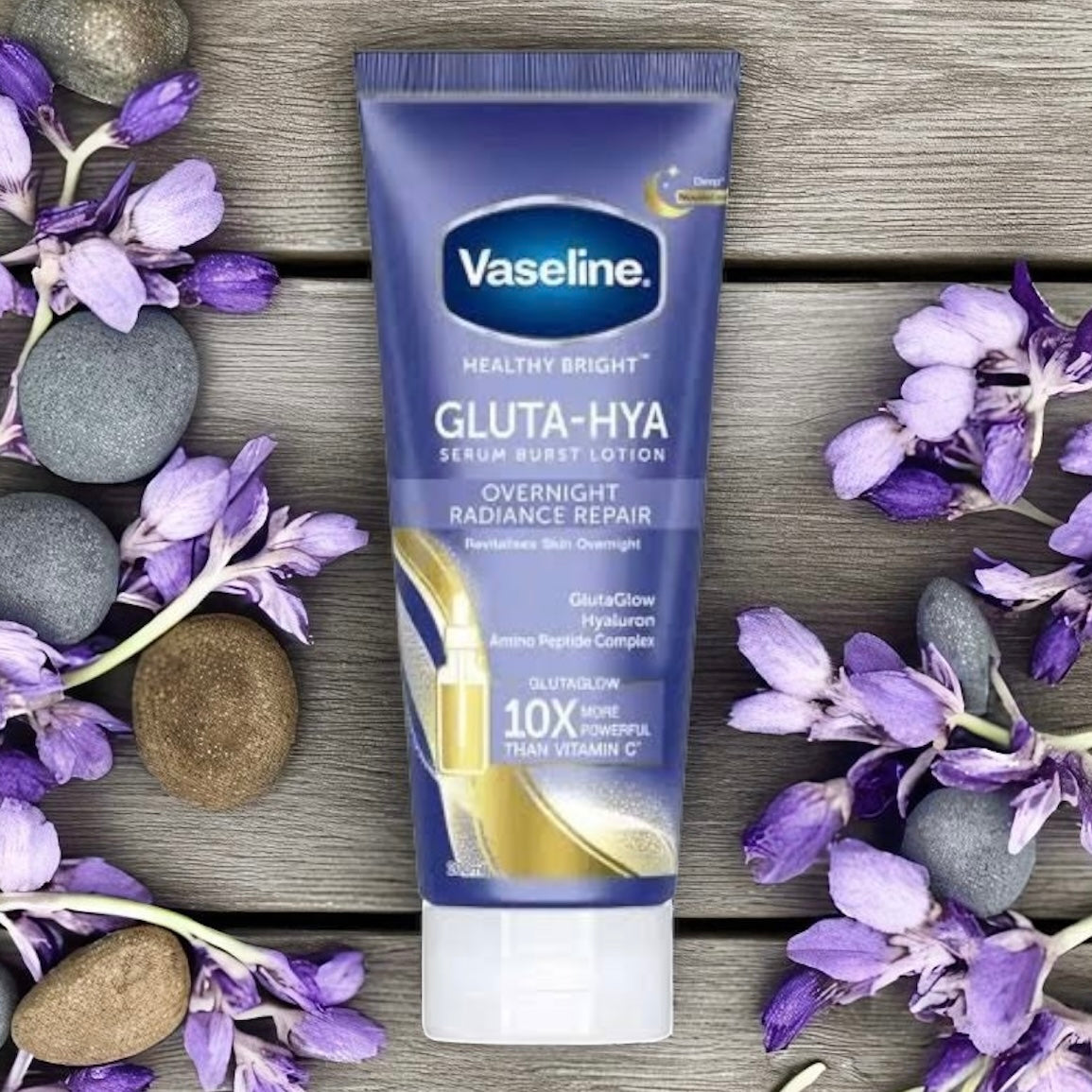 Vaseline GLUTA-HYA Serum Burst Lotion Overnight Radiance Repair