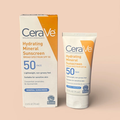 CeraVe Hydrating Mineral Sunscreen SPF50