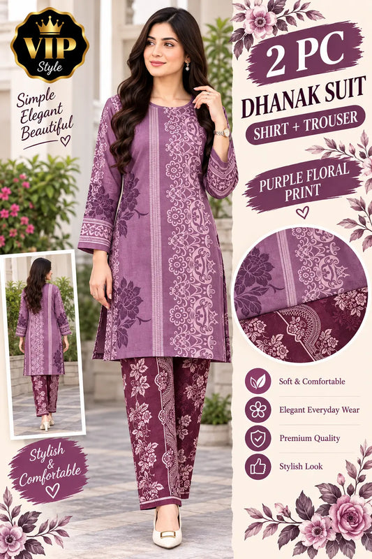 2 Pc All Over Stuff Dhanak Suit