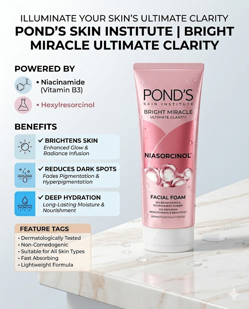 Ponds Bright Miracle Ultimate Clarity Facial Foam
