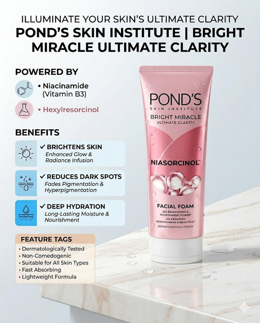 Ponds Bright Miracle Ultimate Clarity Facial Foam
