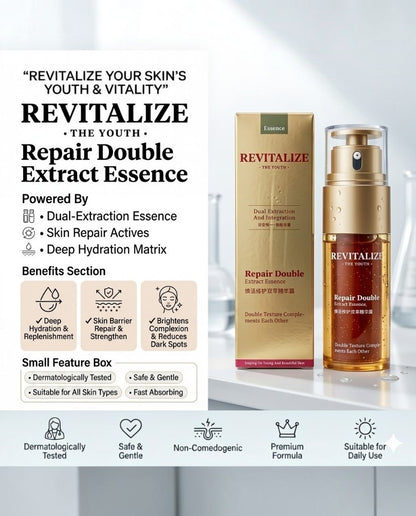 Revitalize dual extraction and integration beauty skin essence