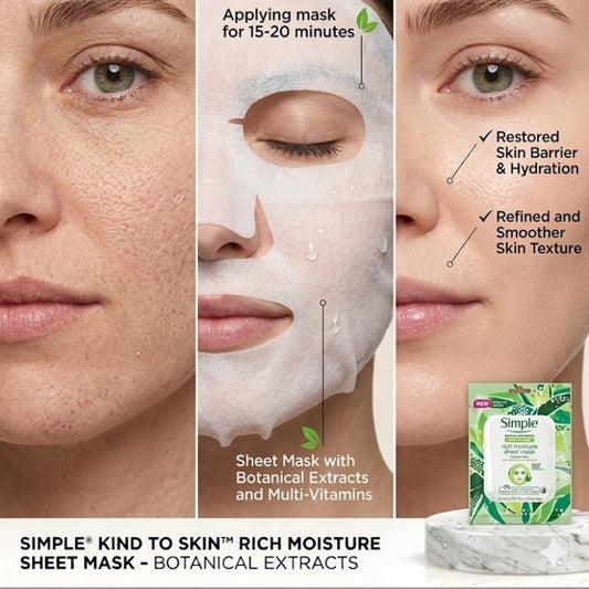 Simple Face Sheet Mask Made In Korea