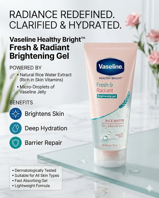 Vaseline Fresh & Radiant Brightening Gel Rice Water
