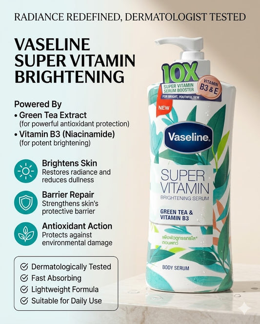 Vaseline Super Vitamin Brightening Serum Green Tea & Vitamin B3 360 ml