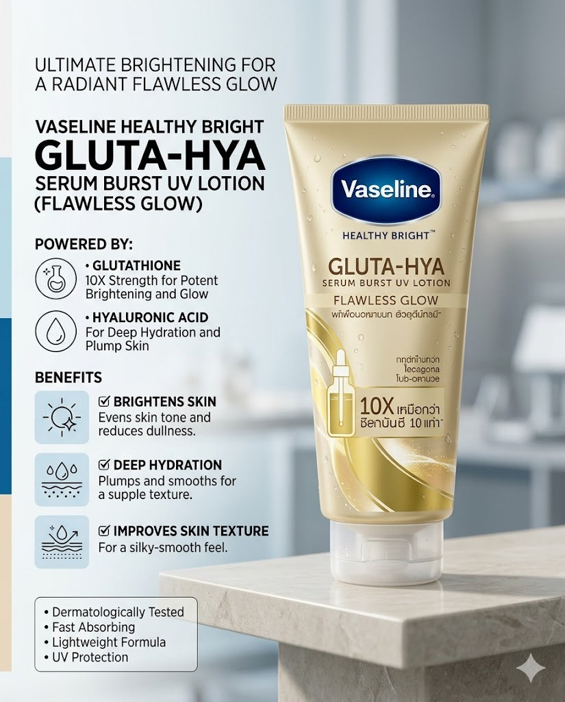 Vaseline GLUTA-HYA Serum Burst Lotion Flawless Glow 300ml