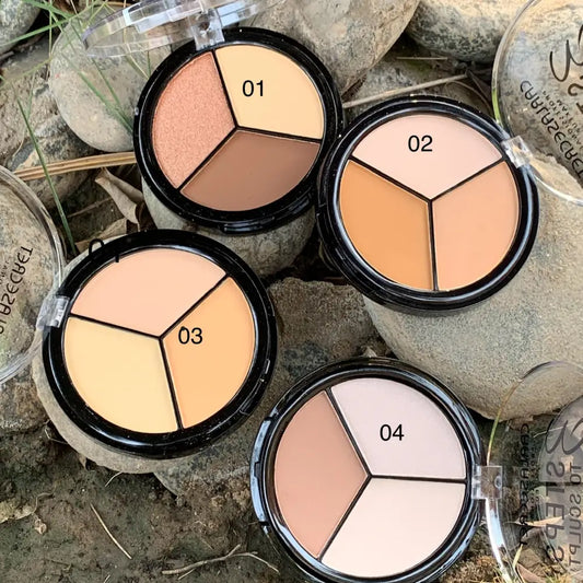 Carla Secret 3 Step To Face Sculpt Palletes - concealer and bronzer