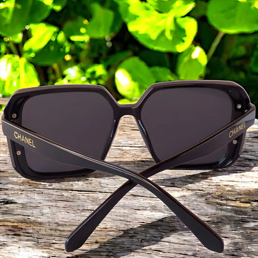 Chanel Sunglasses With Leather Case & Box - sunglasses