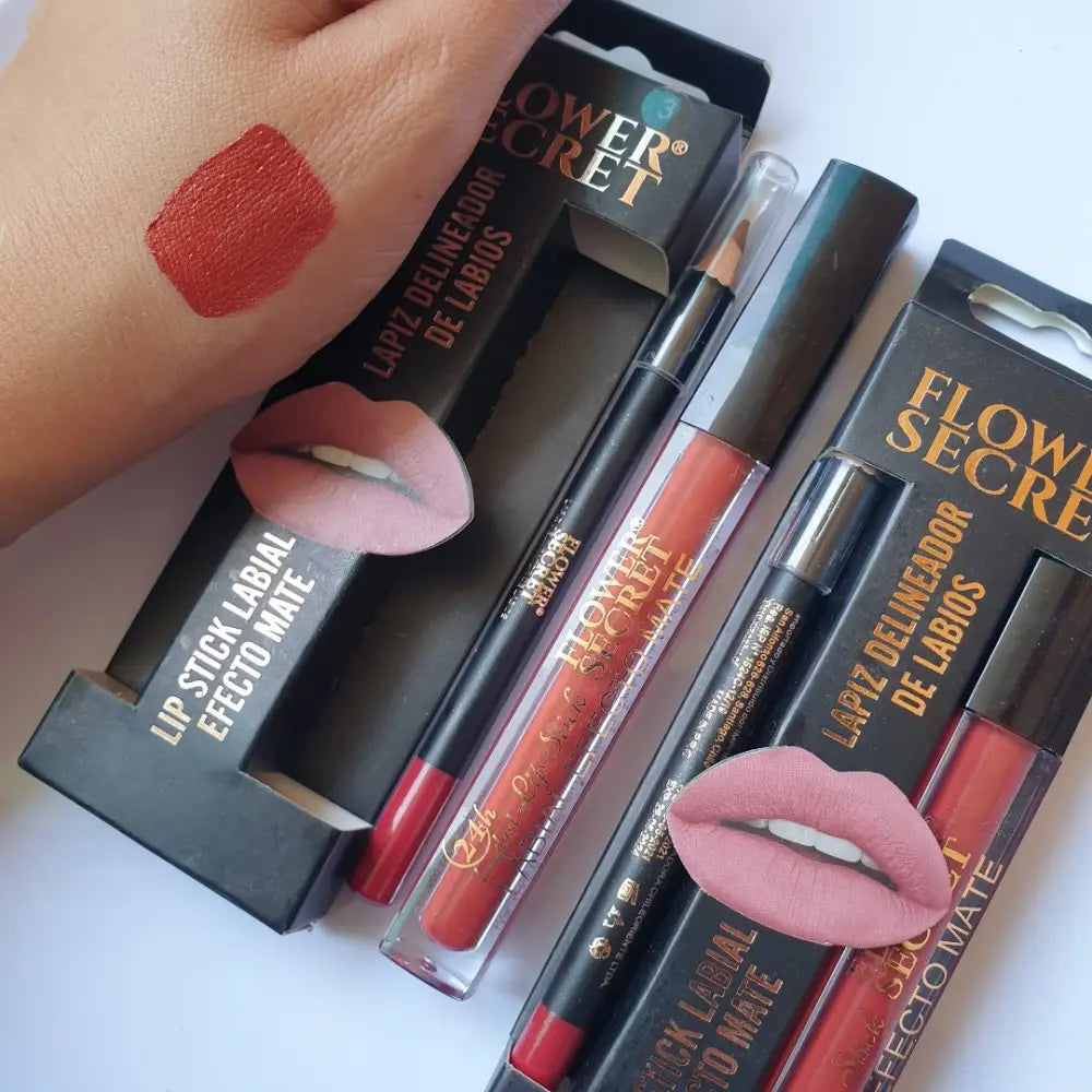 Flower secret lipstick and gloss set Matte - 3