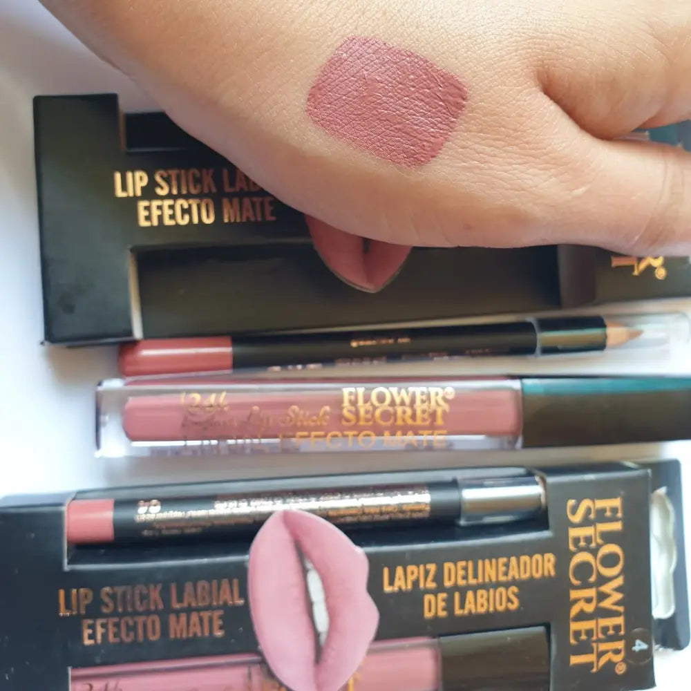 Flower secret lipstick and gloss set Matte - 4