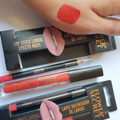 Flower secret lipstick and gloss set Matte - 5
