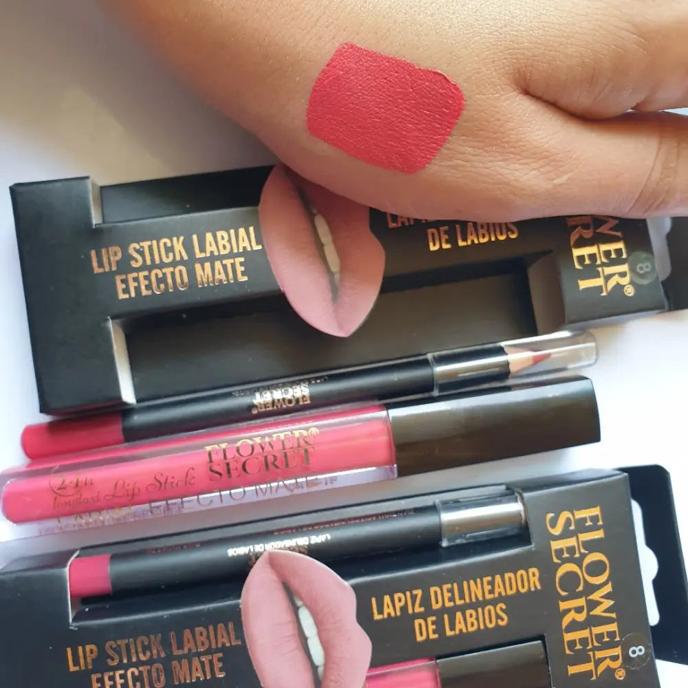 Flower secret lipstick and gloss set Matte - 8