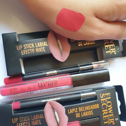 Flower secret lipstick and gloss set Matte - 8