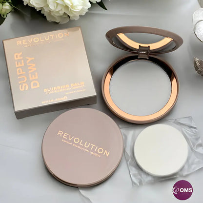 Revolution Super Dewy Blurring Balm Pore Blurring Compact - makeup setting powder